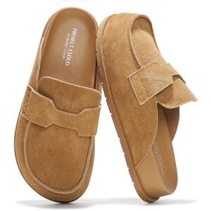 Suede Clogs/Mules - Memory Foam Soles